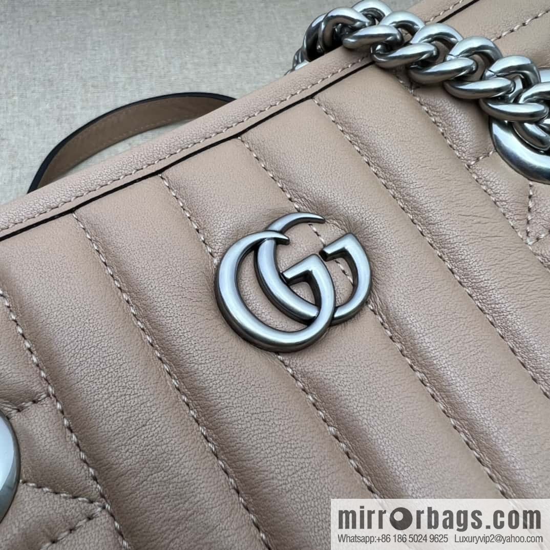 GUCCI GG Marmont small matlassétote bag 681483 rose beige