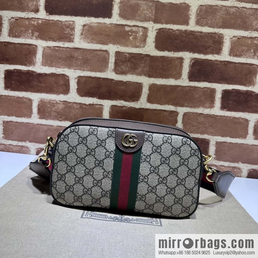 GUCCI Ophidia series GG small shoulder backpack 752591 brown glue