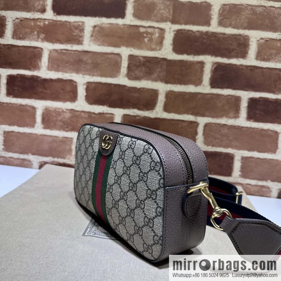 GUCCI Ophidia series GG small shoulder backpack 752591 brown glue