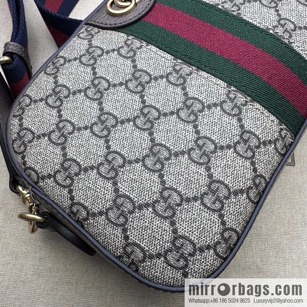 GUCCI Ophidia series GG small shoulder backpack 752591 brown glue