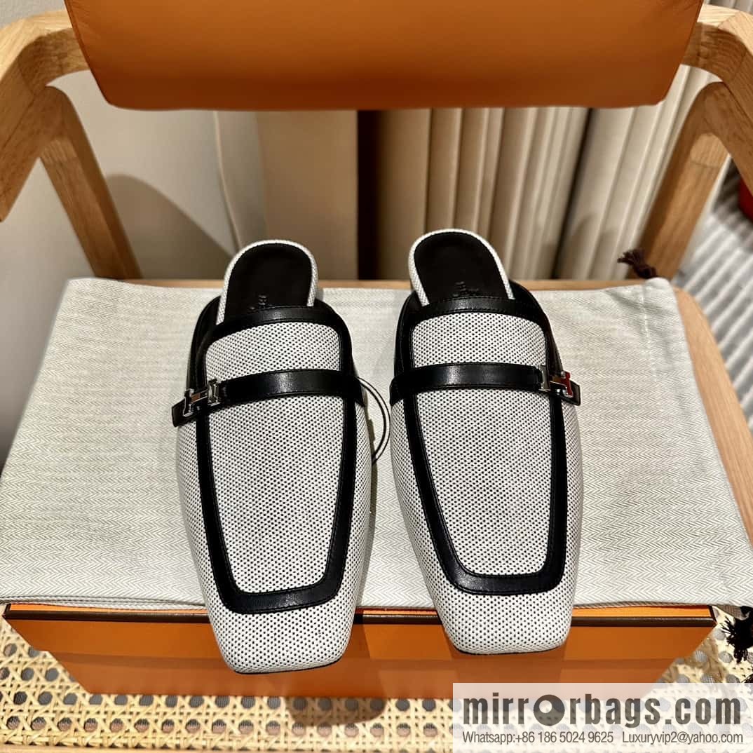 Hermes 2023 latest half-trailer muller shoes🐎🐎🐎