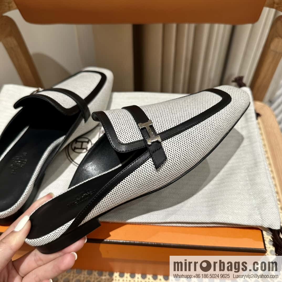 Hermes 2023 latest half-trailer muller shoes🐎🐎🐎