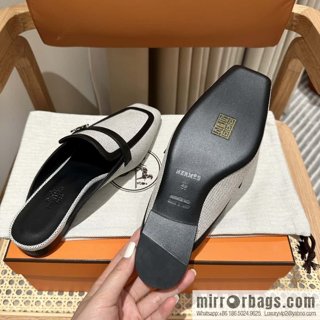Hermes 2023 latest half-trailer muller shoes🐎🐎🐎