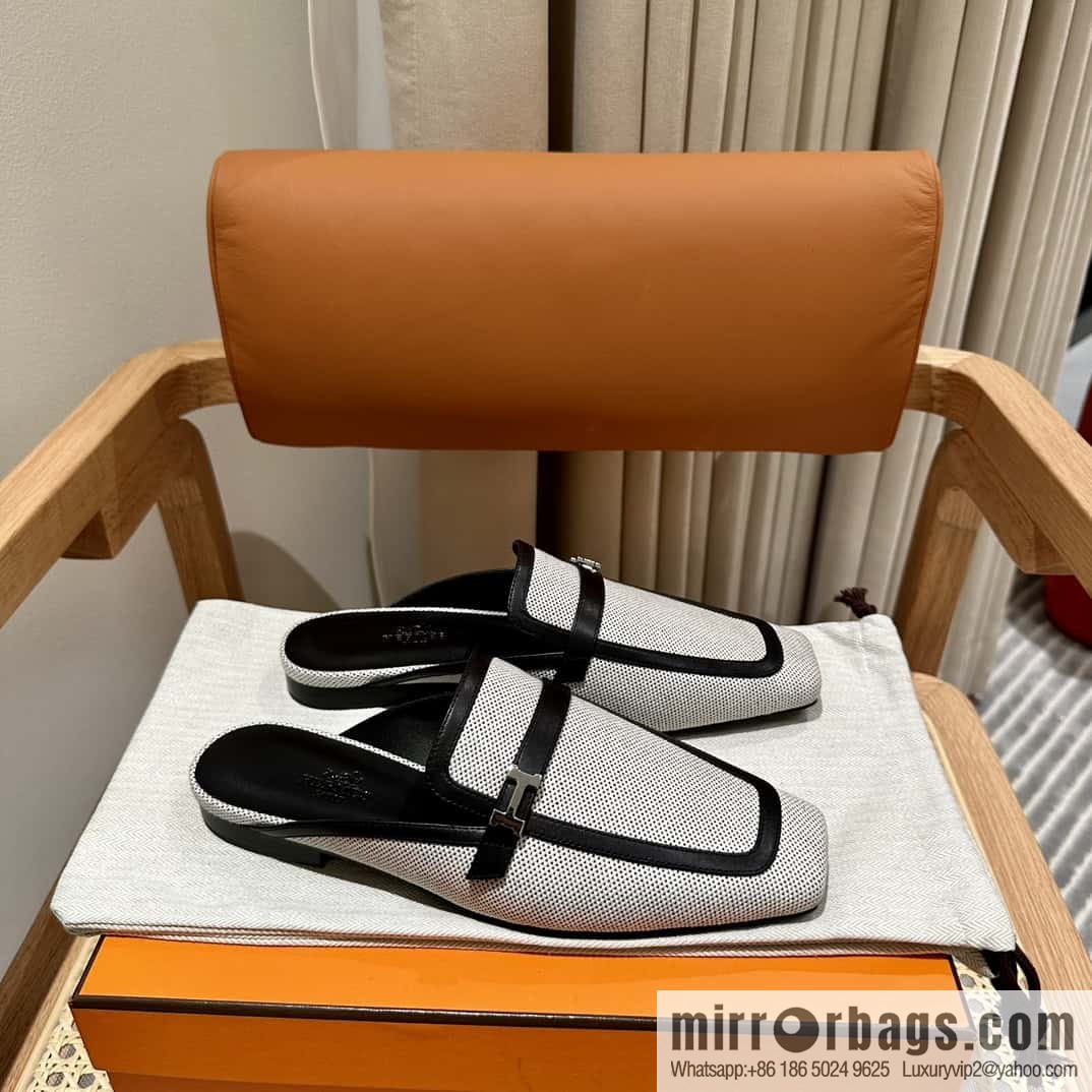 Hermes 2023 latest half-trailer muller shoes🐎🐎🐎
