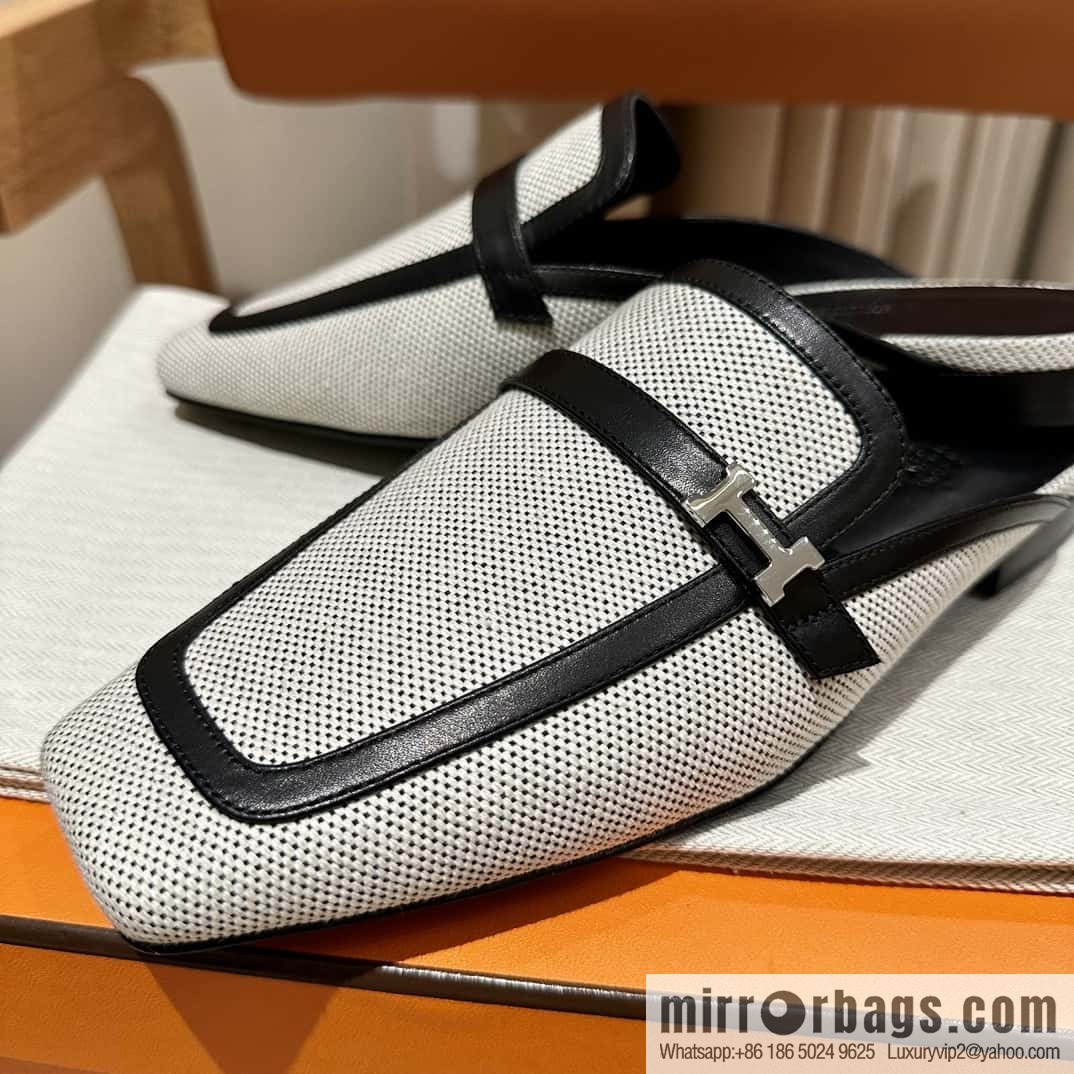 Hermes 2023 latest half-trailer muller shoes🐎🐎🐎