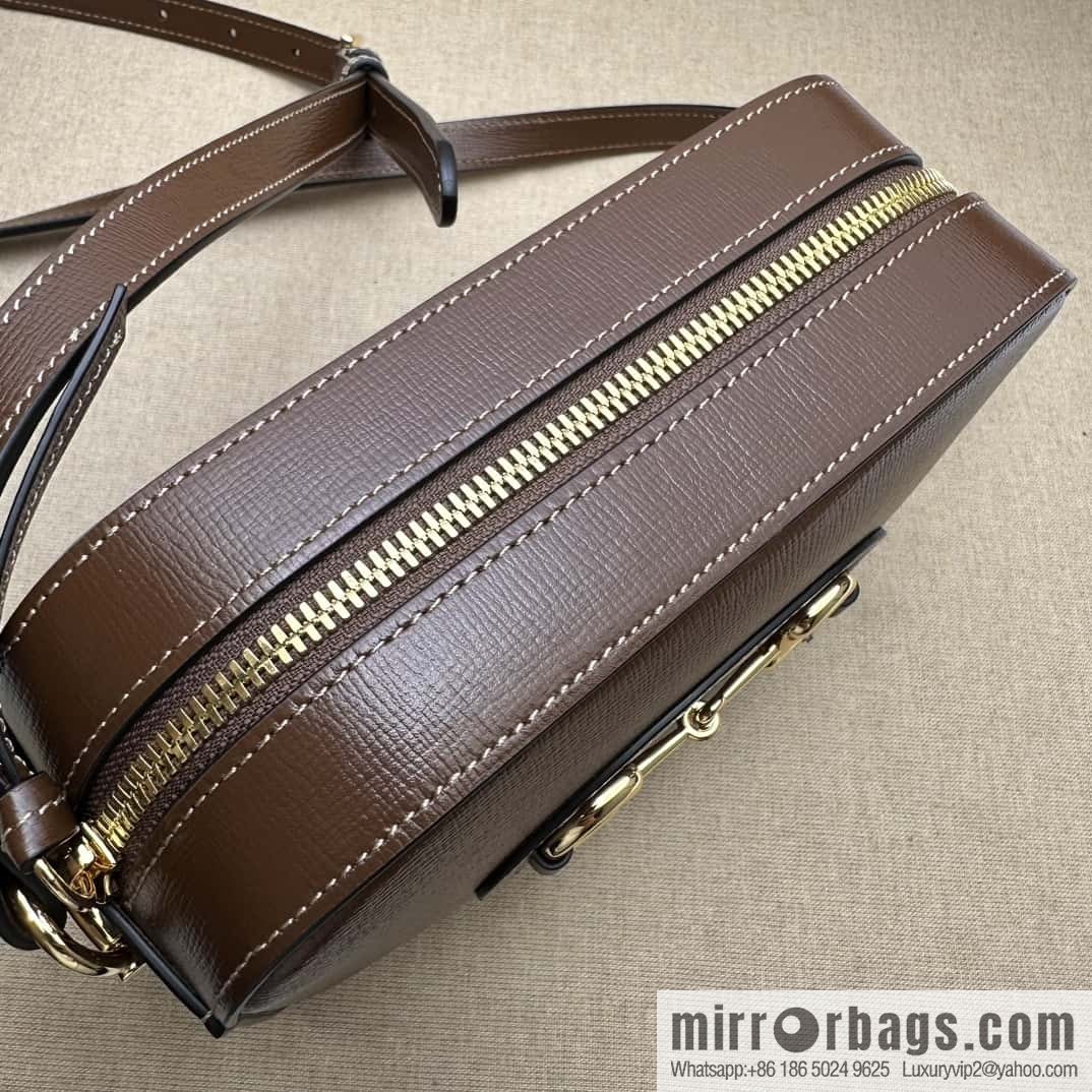 Gucci Horsebit 1955 series small shoulder backpack 760196 brown full leather