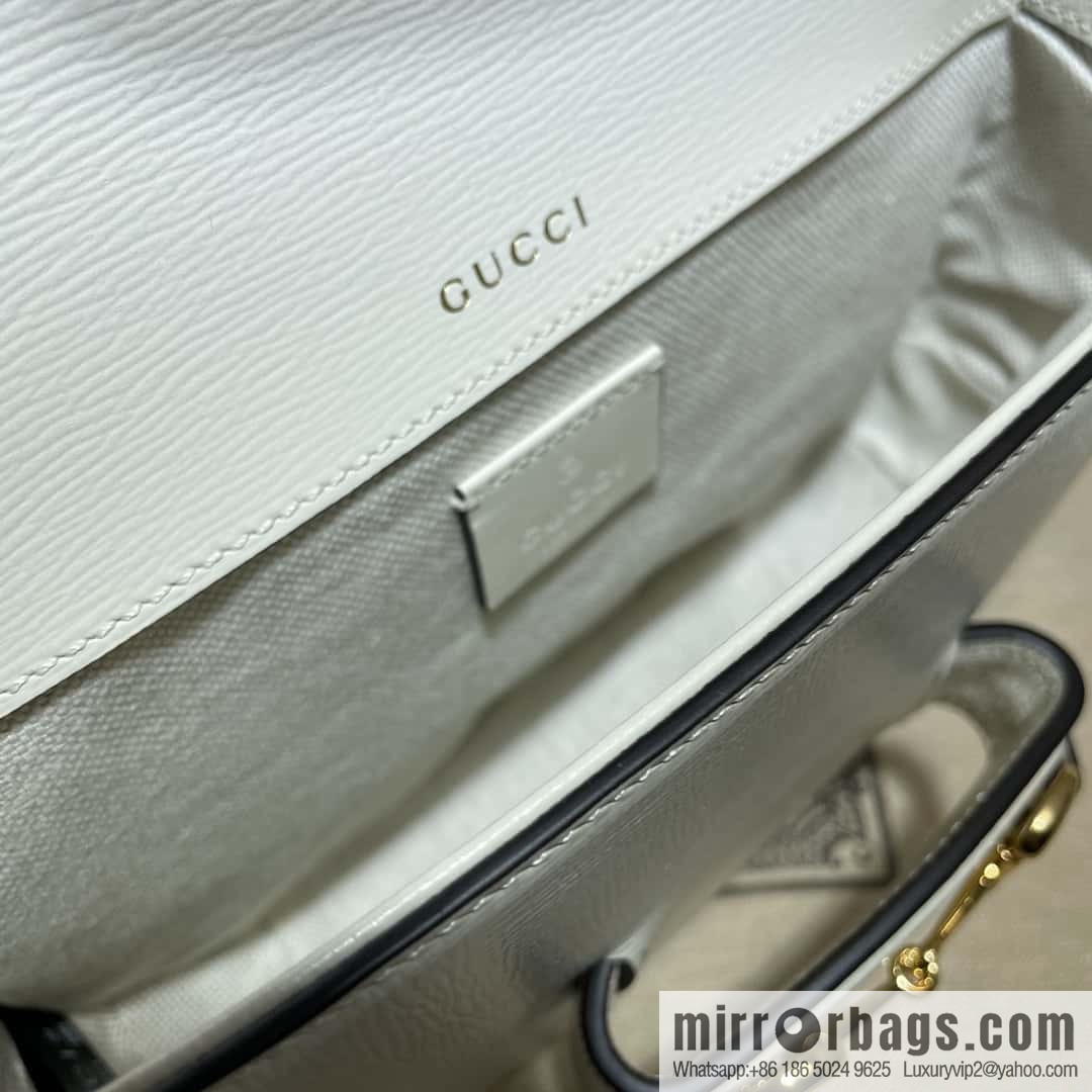 Gucci Horsebit 1955 series mini handbag 658574 meters white