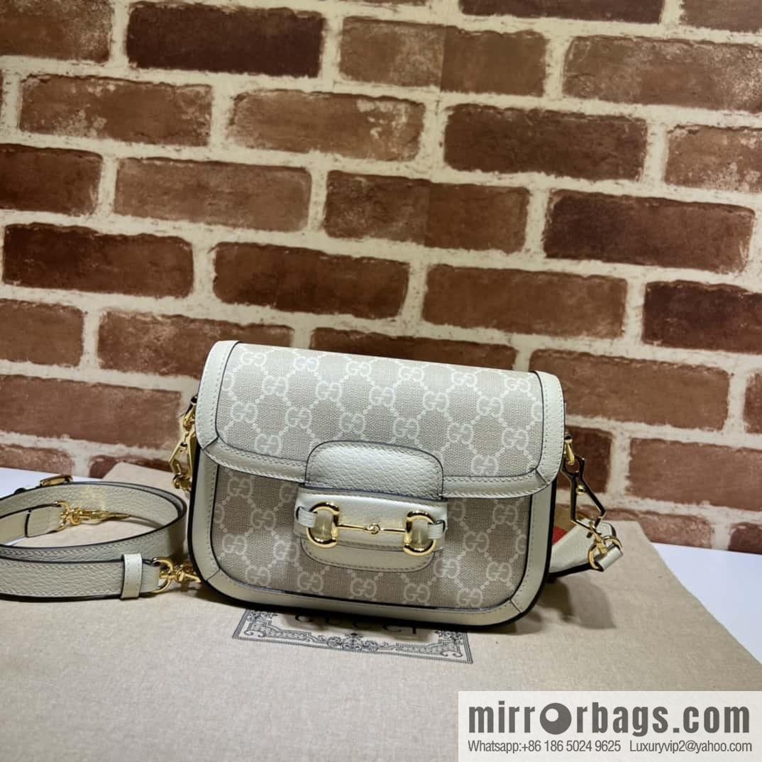 Gucci Horsebit 1955 series mini handbag 658574m glue/beige leather