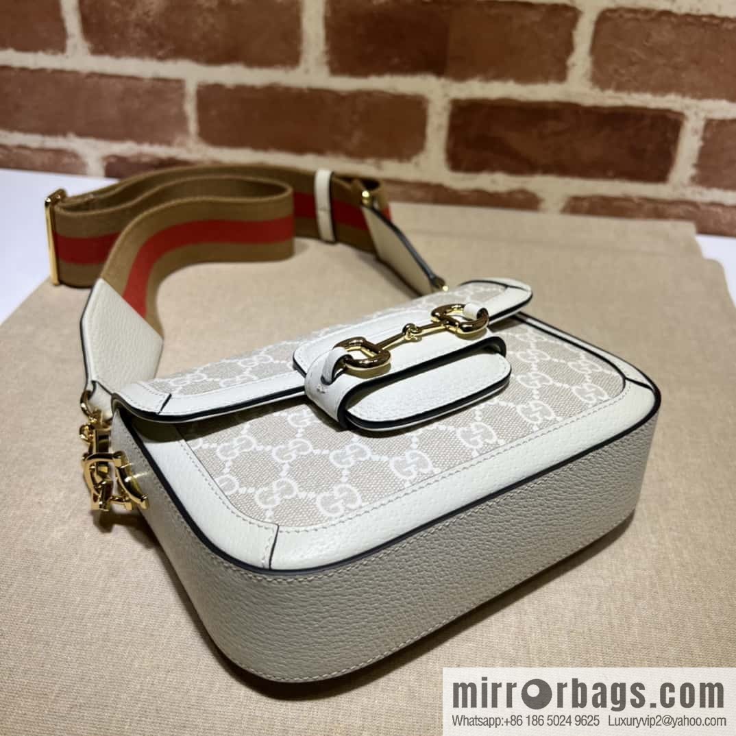 Gucci Horsebit 1955 series mini handbag 658574m glue/beige leather