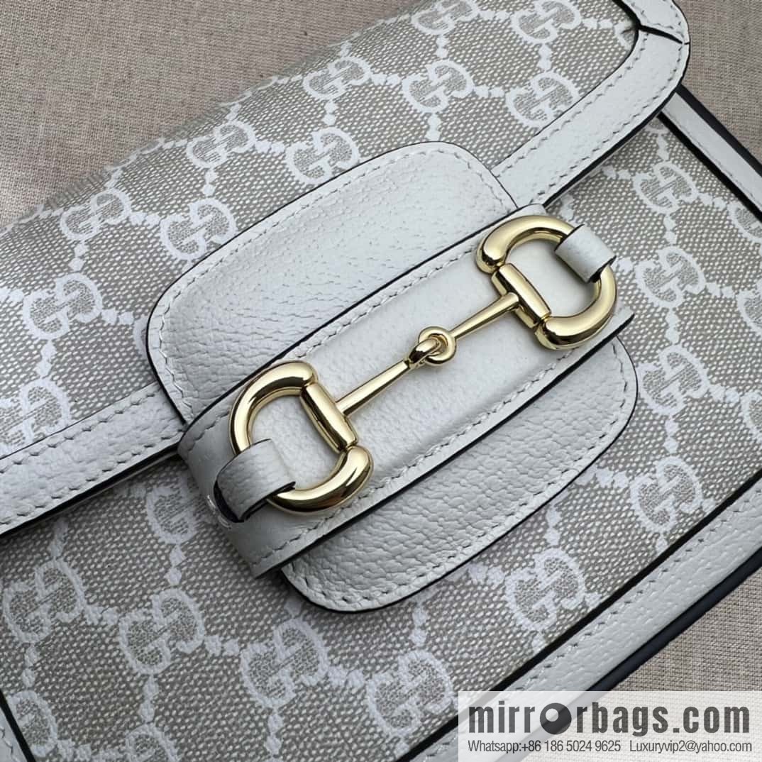 Gucci Horsebit 1955 series mini handbag 658574m glue/beige leather