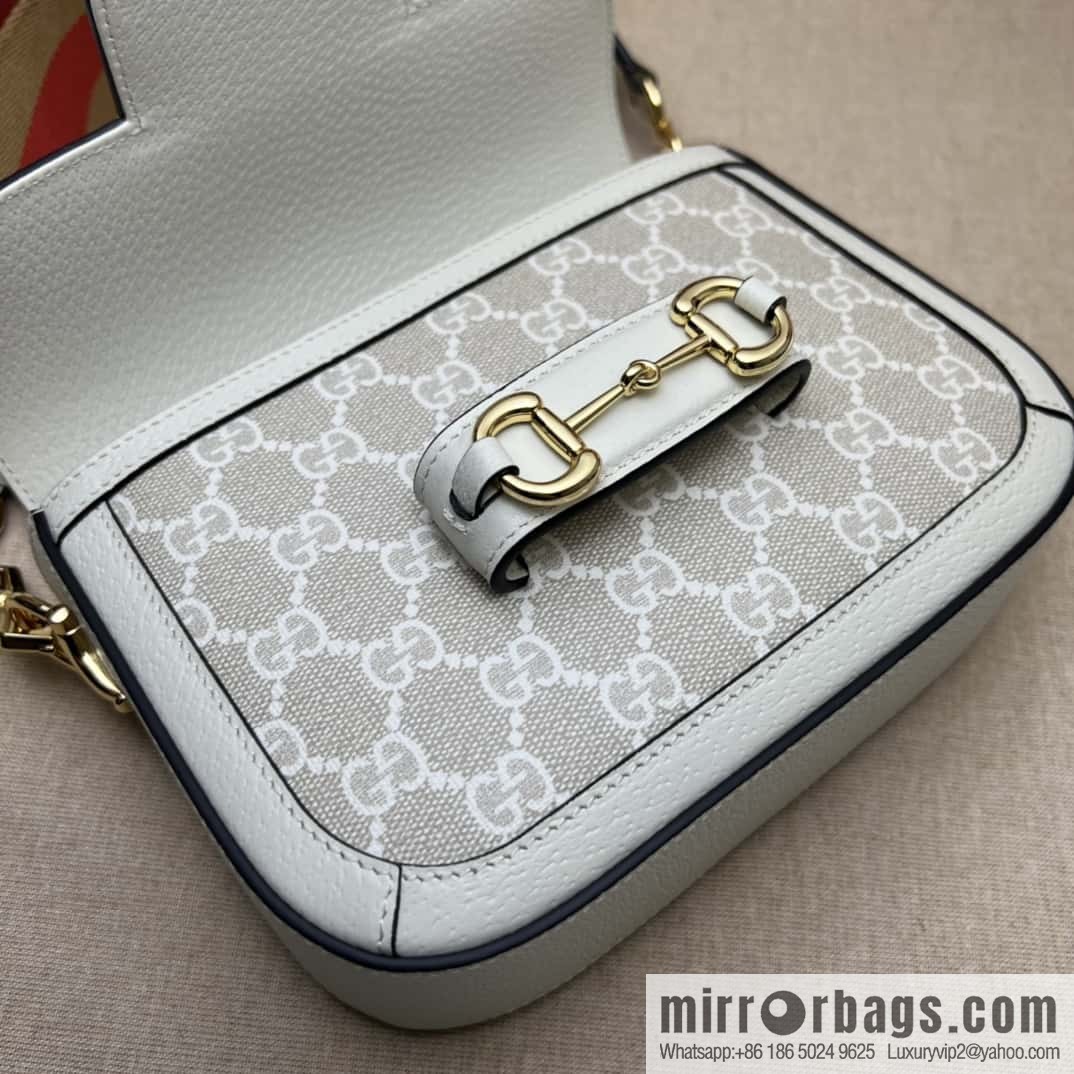 Gucci Horsebit 1955 series mini handbag 658574m glue/beige leather