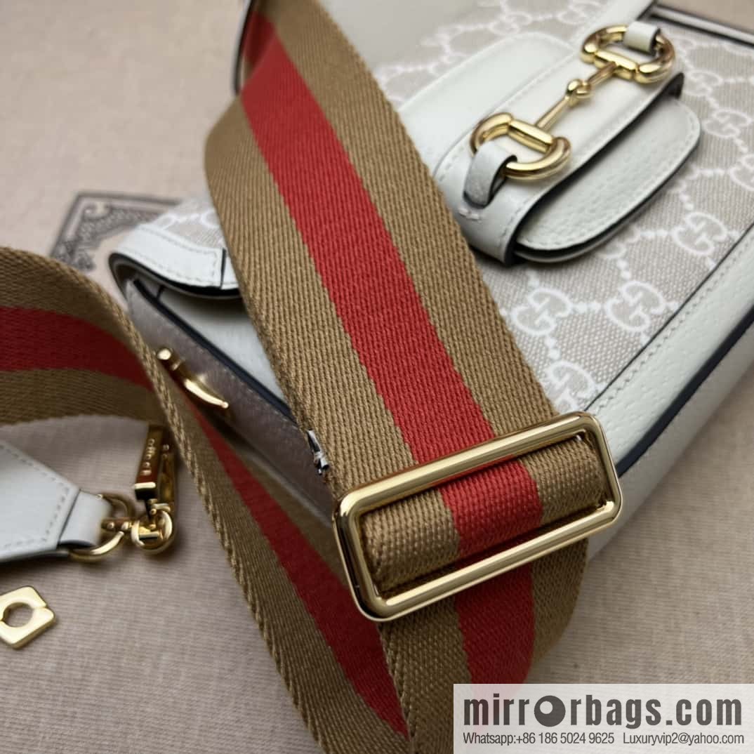 Gucci Horsebit 1955 series mini handbag 658574m glue/beige leather