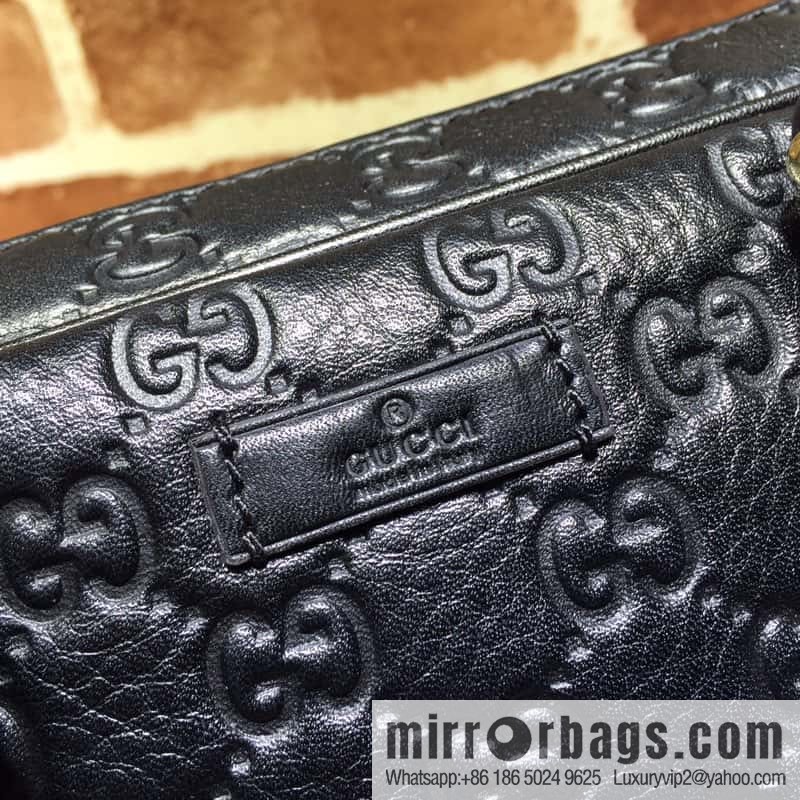 GUCCI GG pressed leather briefcase 201480g pressed