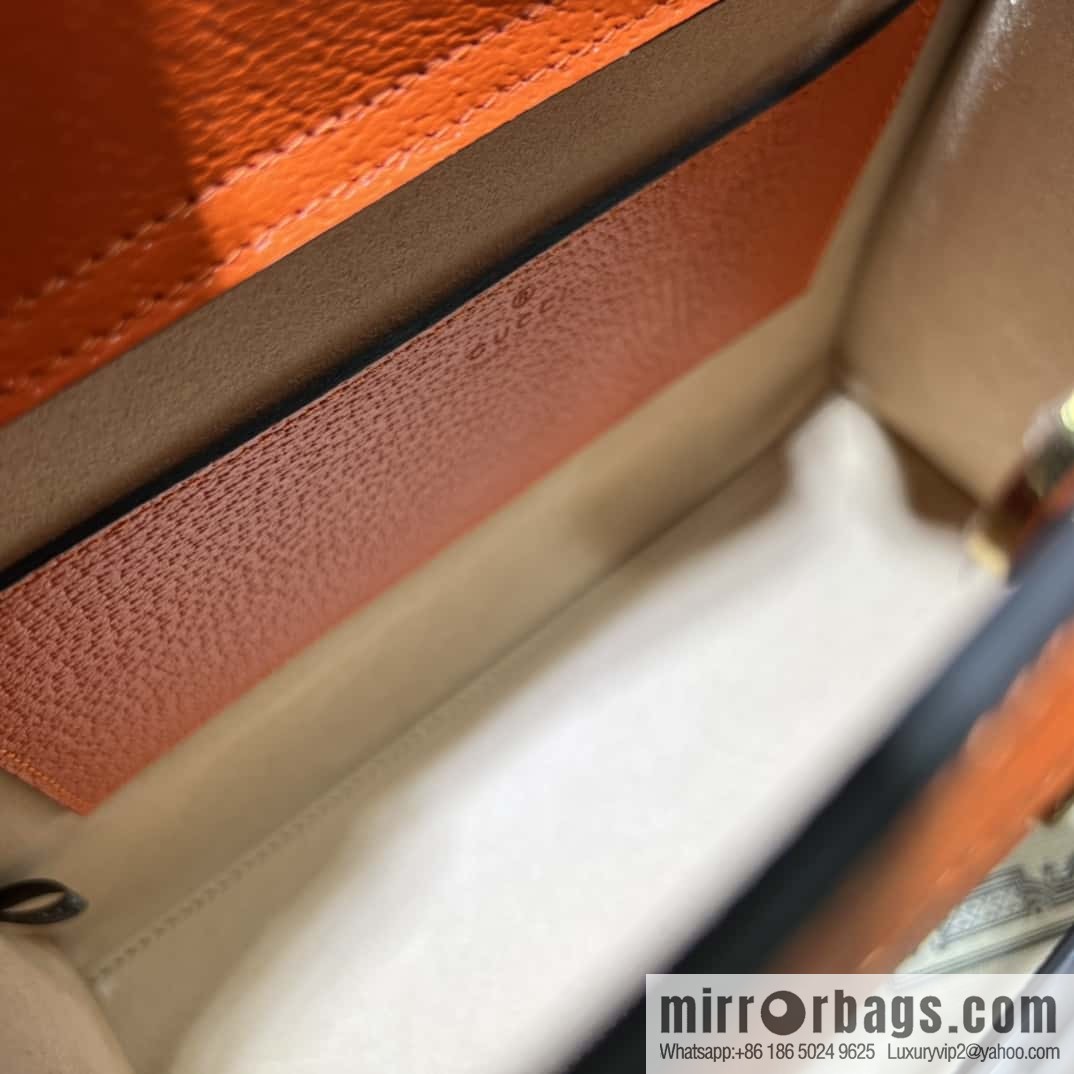 Gucci Diana Bamboo Small Tote Bag 702721 Orange