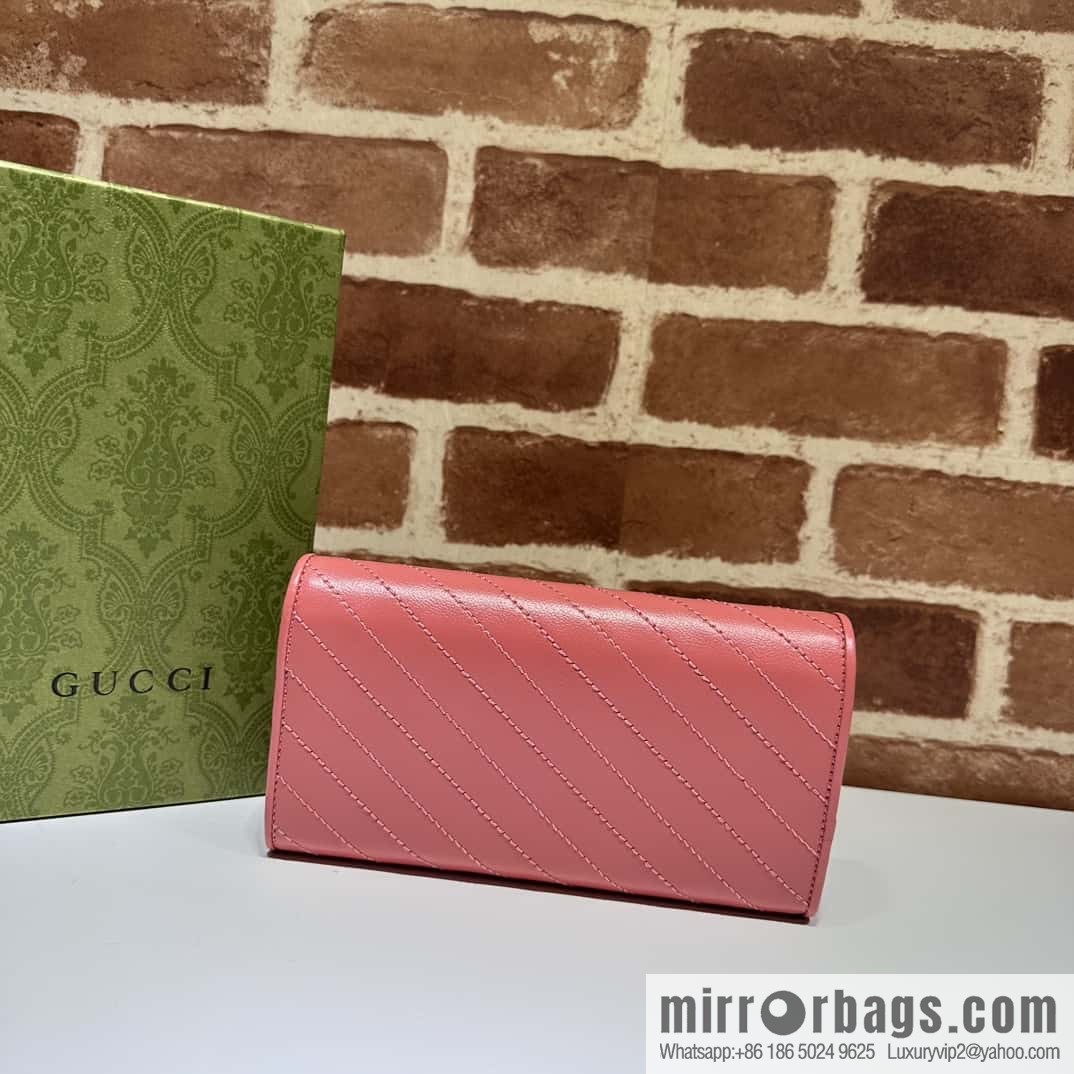 Gucci Blondie series long wallet 760302 rose powder