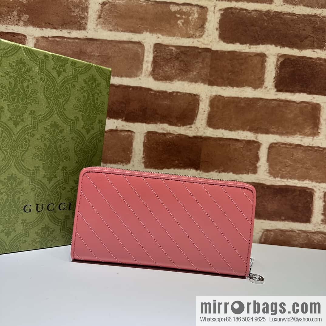 Gucci Blondie series full zipper wallet 760312 rose powder