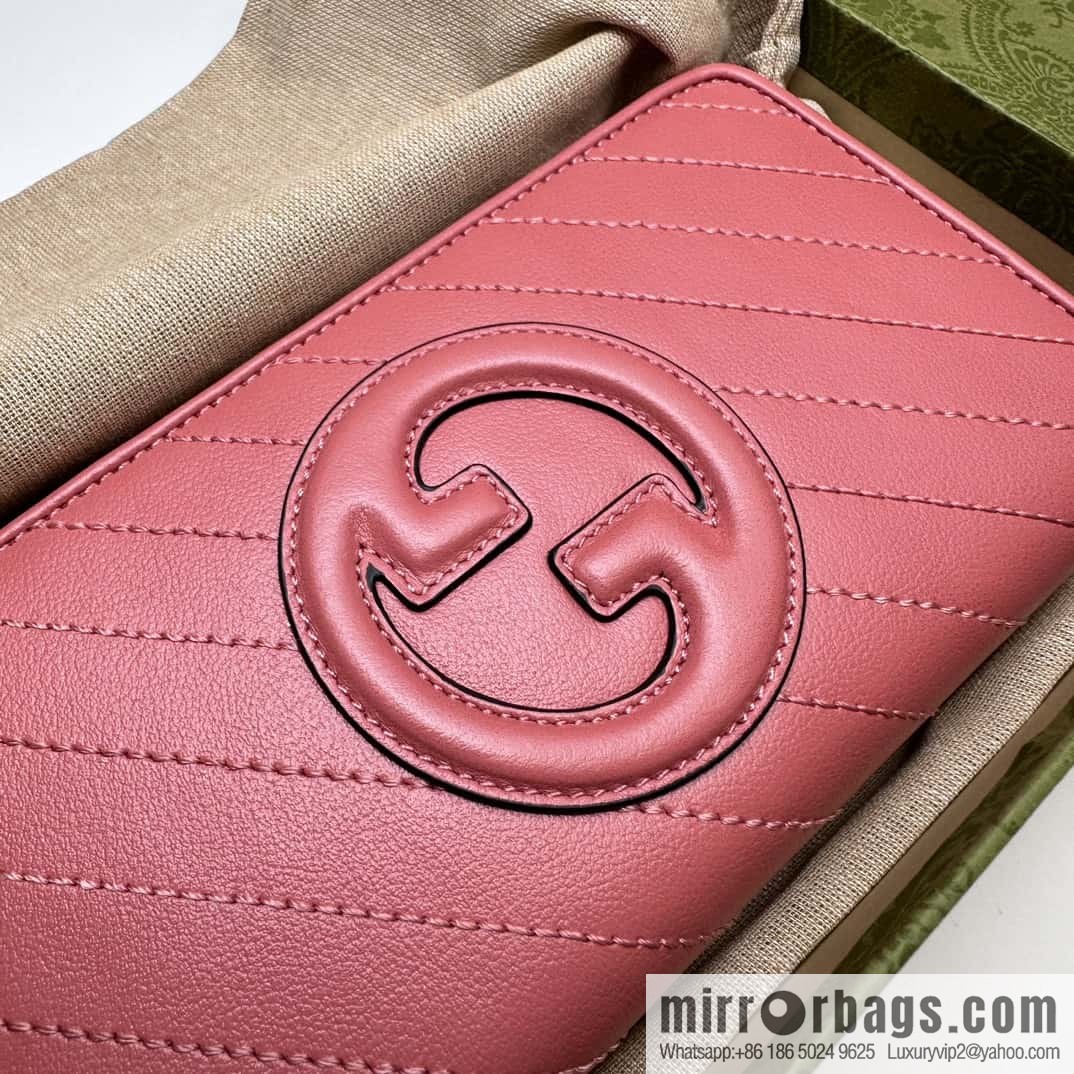 Gucci Blondie series full zipper wallet 760312 rose powder