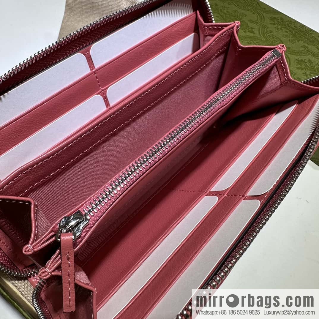 Gucci Blondie series full zipper wallet 760312 rose powder