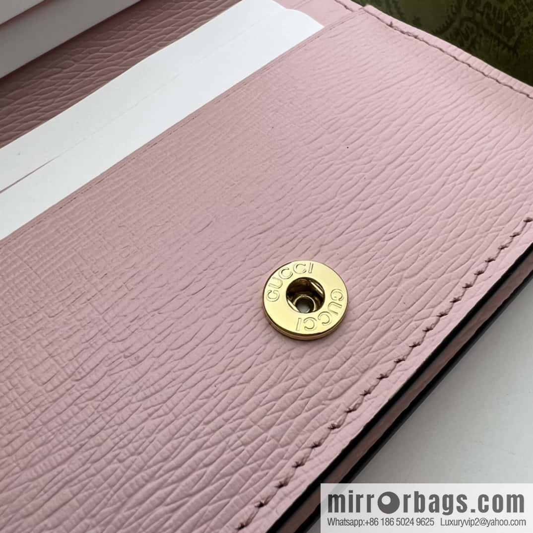 Gucci GG animal printed card wallet 736784 pink