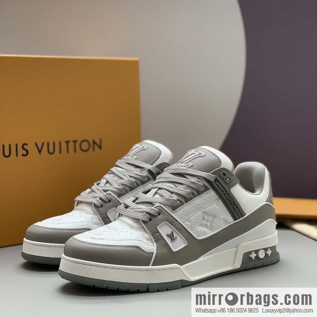 LV calfskin, men's sports and leisure shoes
