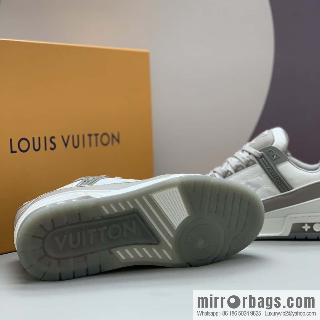 LV calfskin, men's sports and leisure shoes