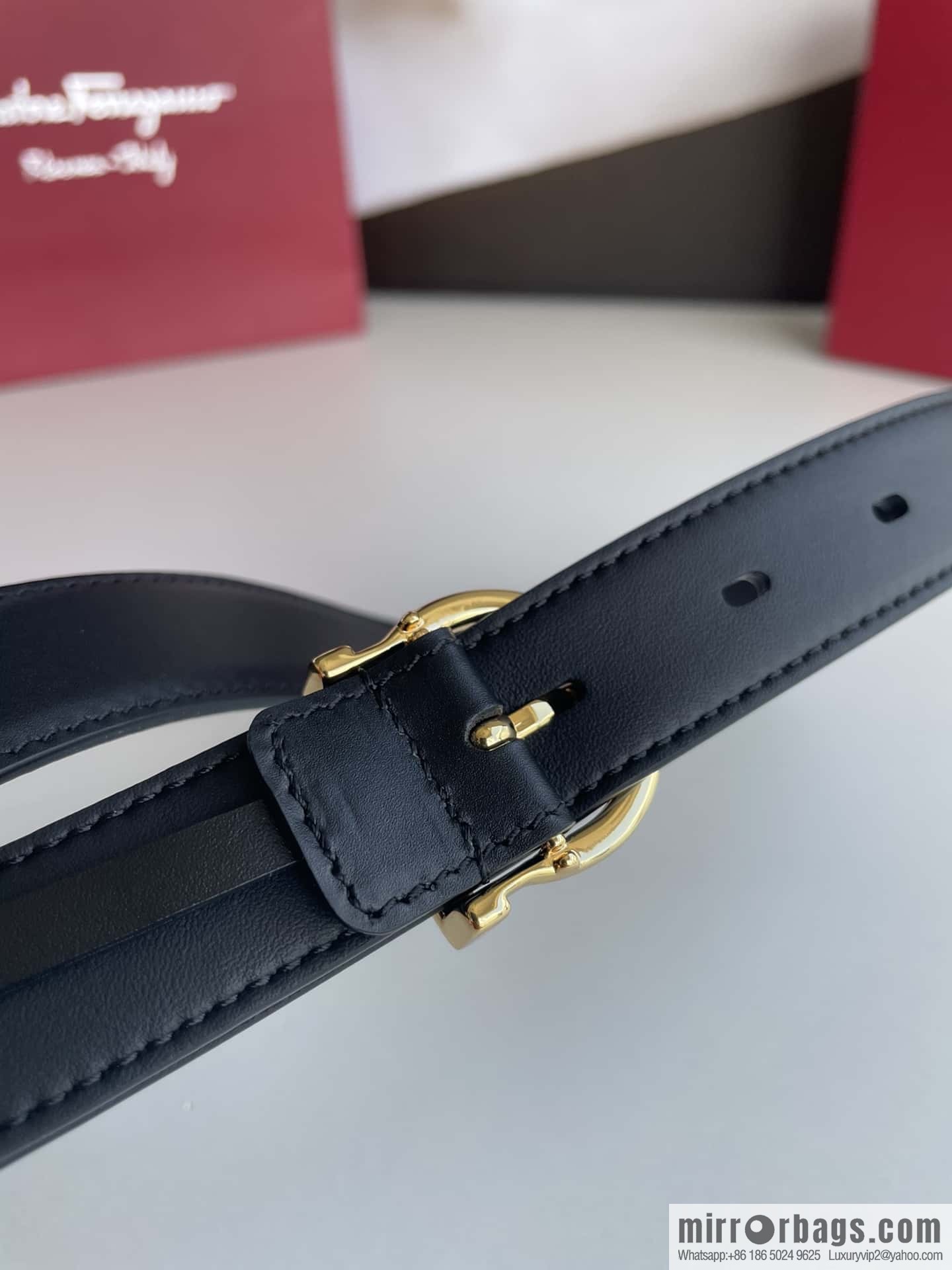Ferragamo, Women's 2.5cm Needle Calfskin Belt
