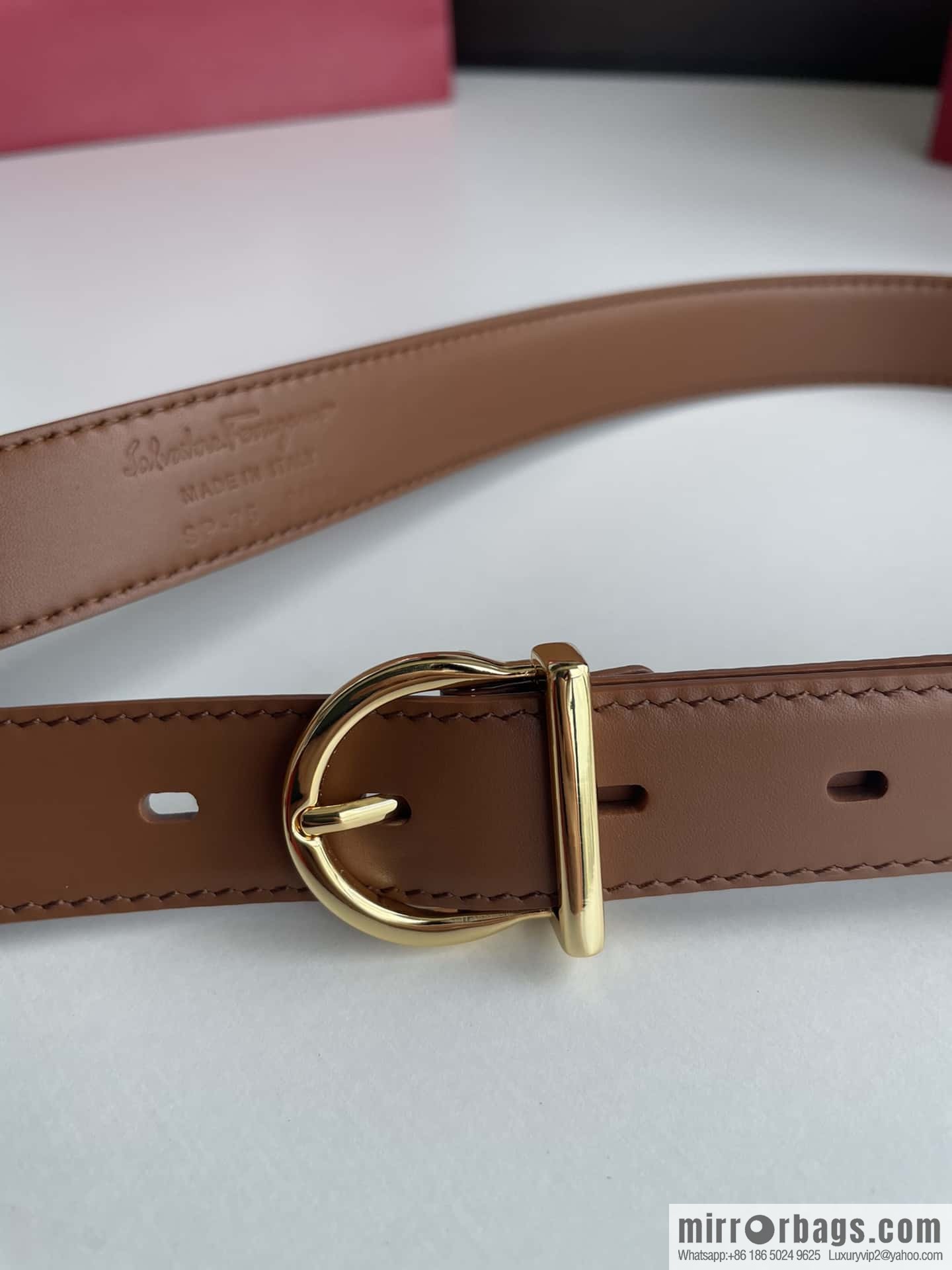Ferragamo, Women's 2.5cm Needle Calfskin Belt
