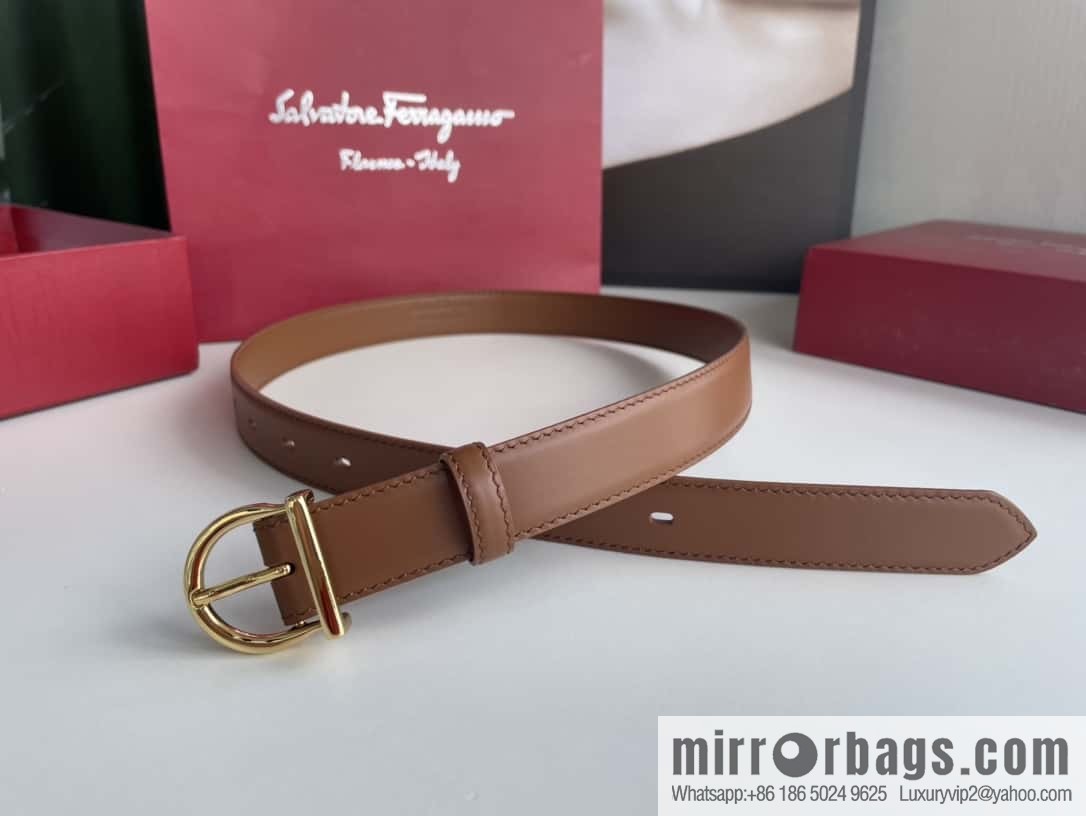 Ferragamo, Women's 2.5cm Needle Calfskin Belt