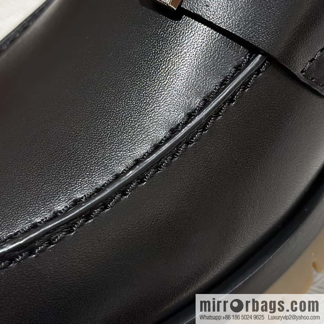 Hermès calfskin Faubourg loafers
