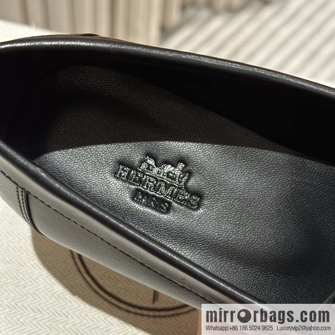 Hermès calfskin Faubourg loafers