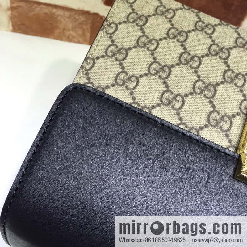 GG Supreme Padlock Top Handle Bag 453188 Brown