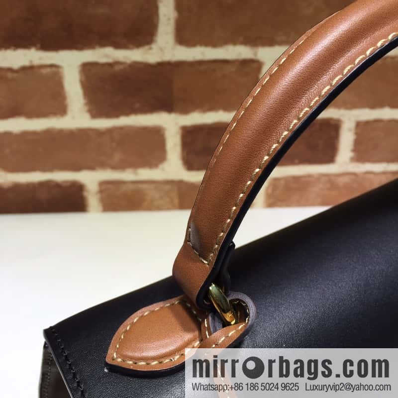GG Supreme Padlock Top Handle Bag 453188 Brown