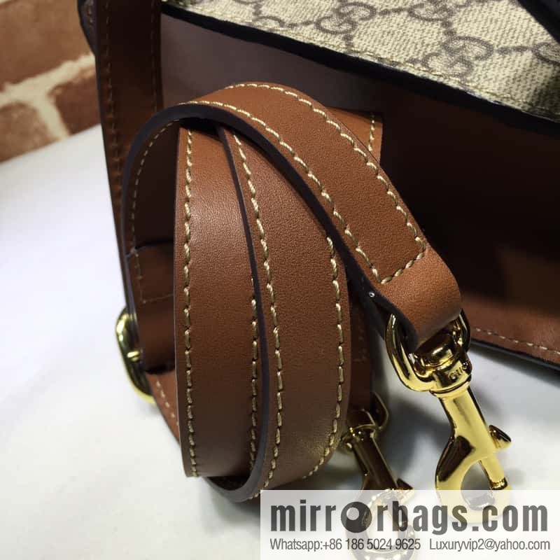 GG Supreme Padlock Top Handle Bag 453188 Brown