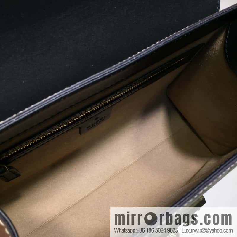 GG Supreme Padlock Top Handle Bag 453188 Brown