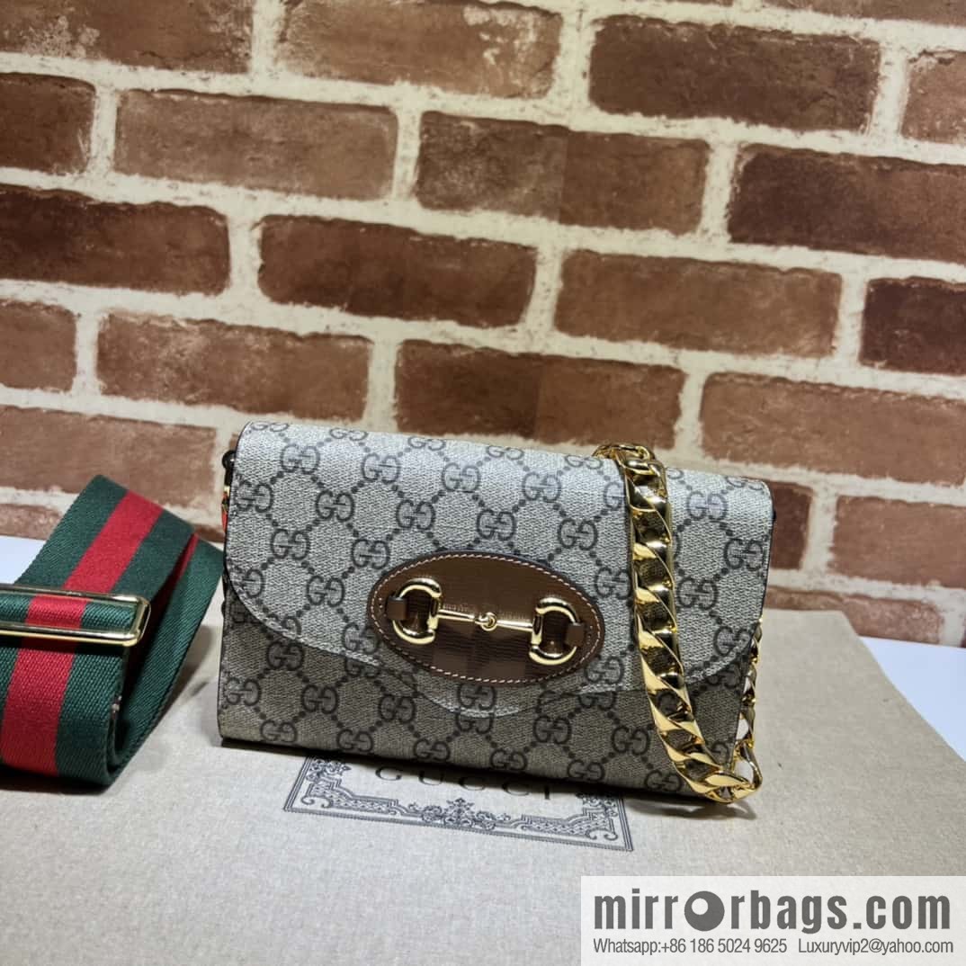Gucci Horsebit 1955 mini bag 724713 brown pvc/brown