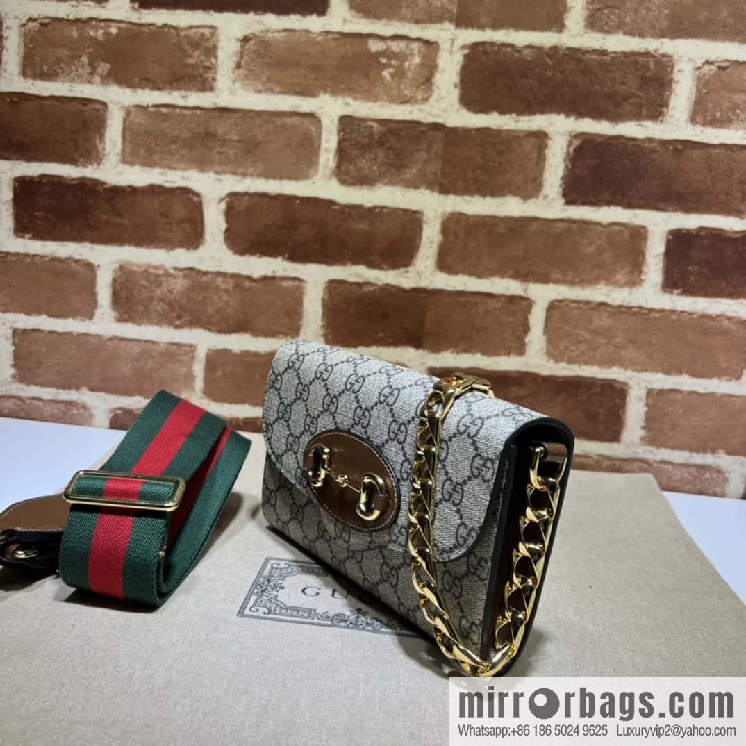 Gucci Horsebit 1955 mini bag 724713 brown pvc/brown