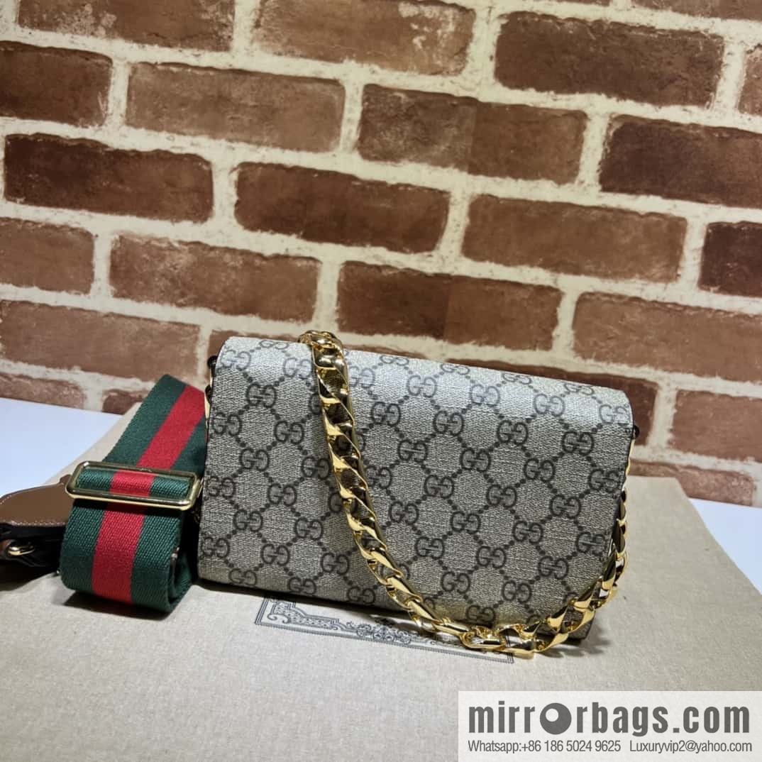 Gucci Horsebit 1955 mini bag 724713 brown pvc/brown