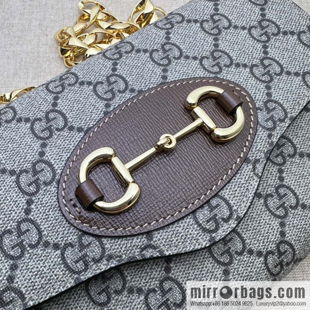 Gucci Horsebit 1955 mini bag 724713 brown pvc/brown