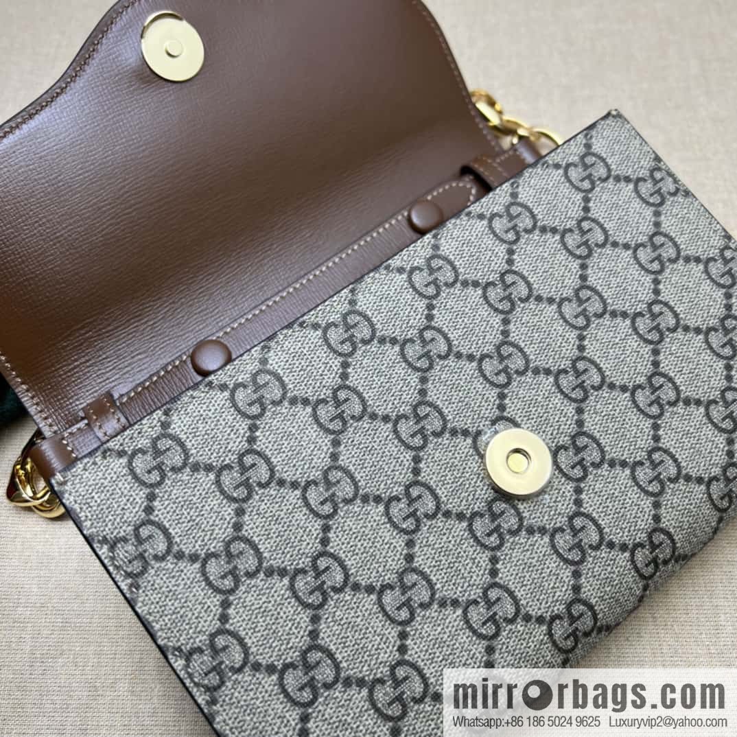 Gucci Horsebit 1955 mini bag 724713 brown pvc/brown