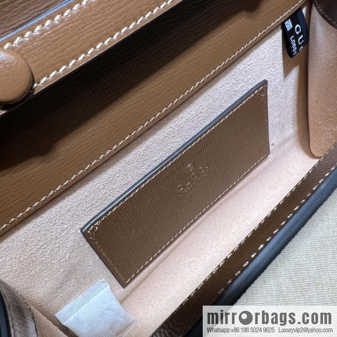 Gucci Horsebit 1955 mini bag 724713 brown pvc/brown