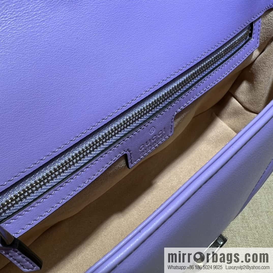 GUCCI Gucci GG Marmont series quilted small shoulder backpack 443497 light purple