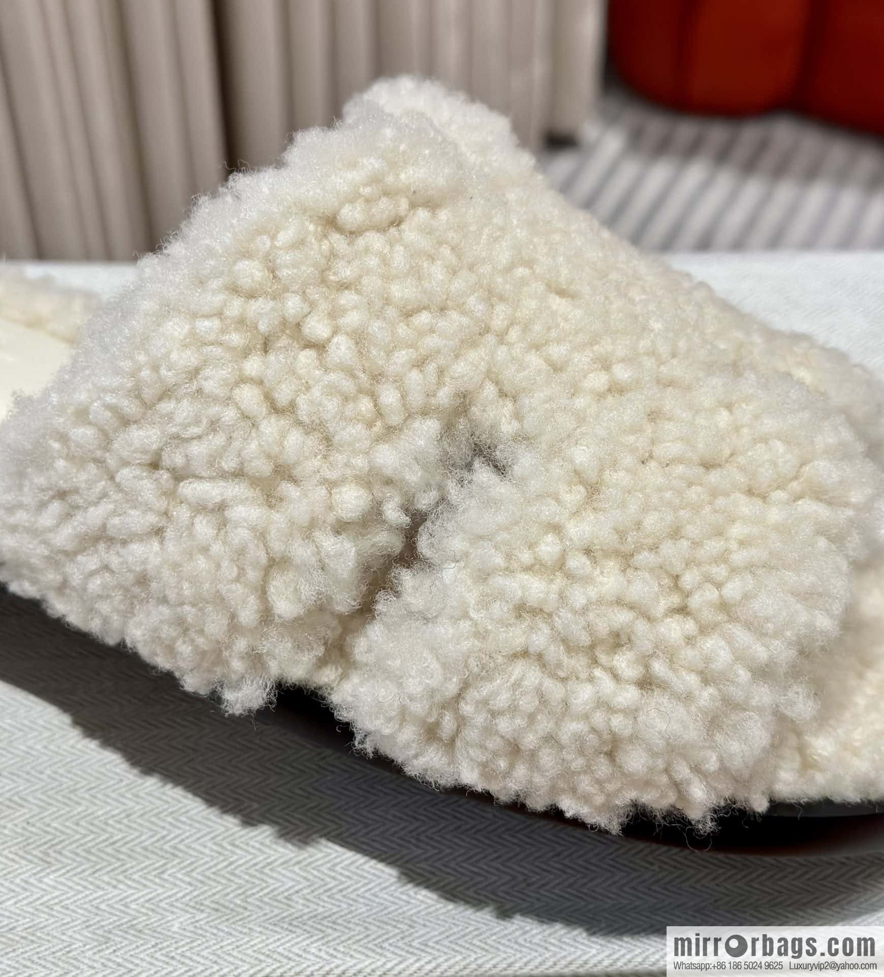 Hermès imported lamb wool lzmir series men's sandals