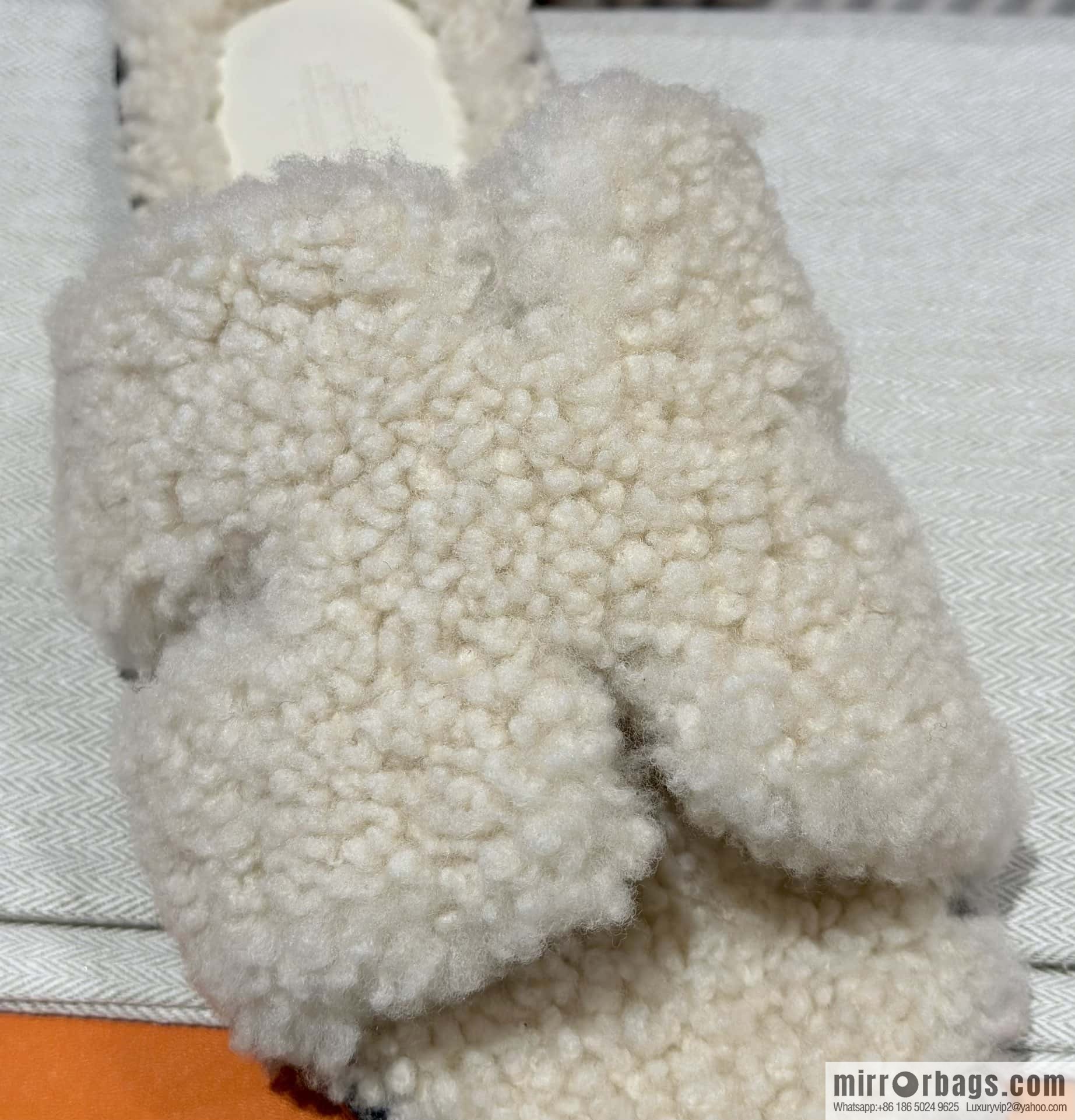 Hermès imported lamb wool lzmir series men's sandals