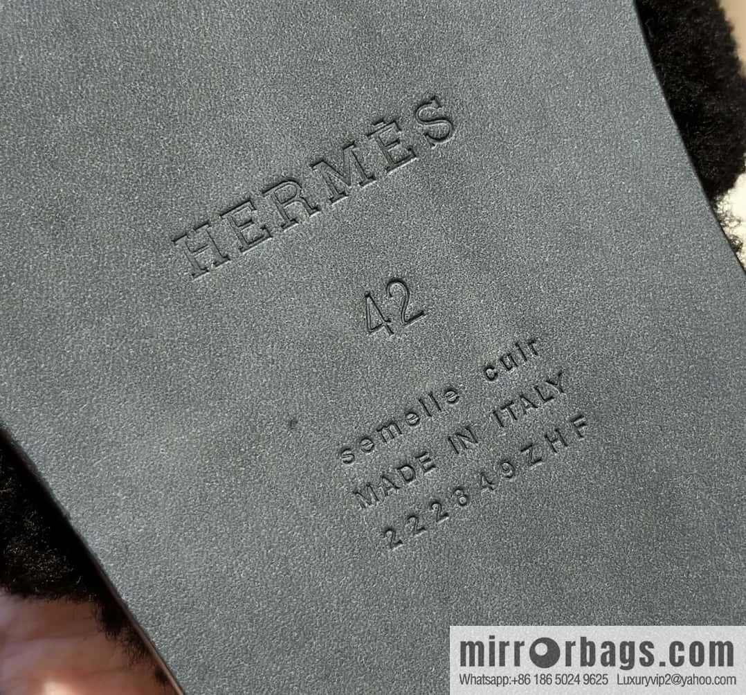Hermès imported lamb wool lzmir series men's sandals