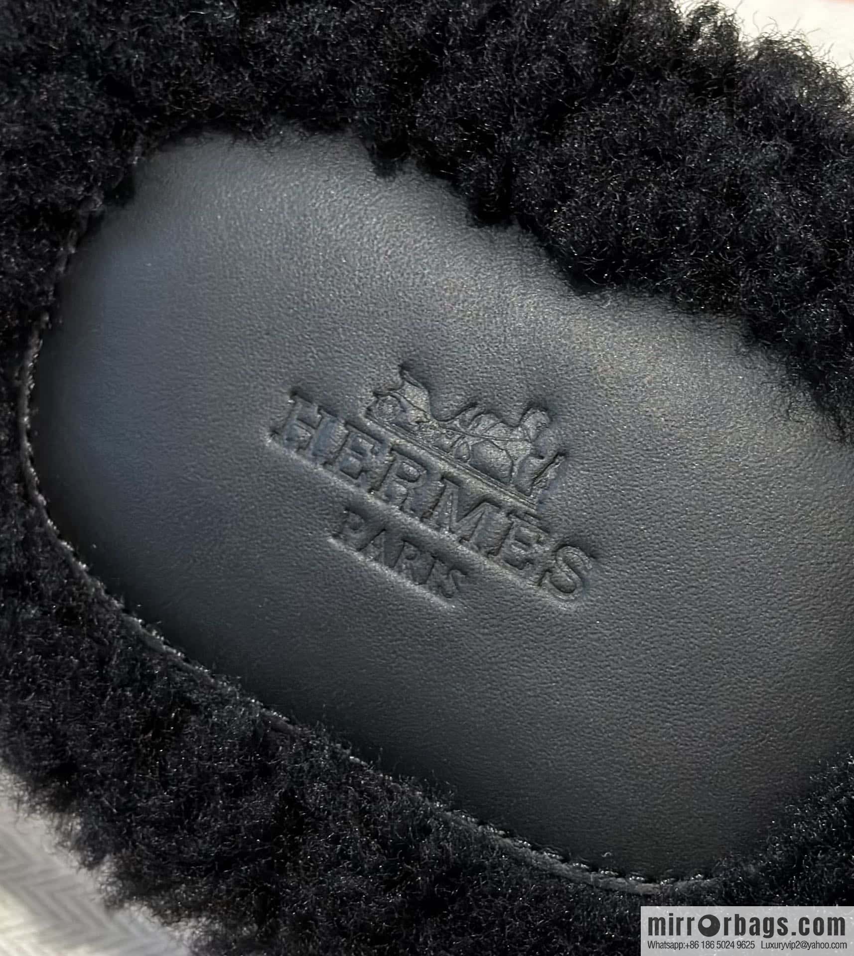Hermès imported lamb wool lzmir series men's sandals