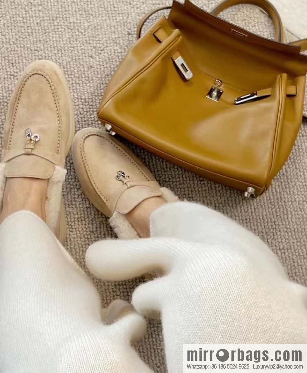 Loro Piana nutria fur fur shoes