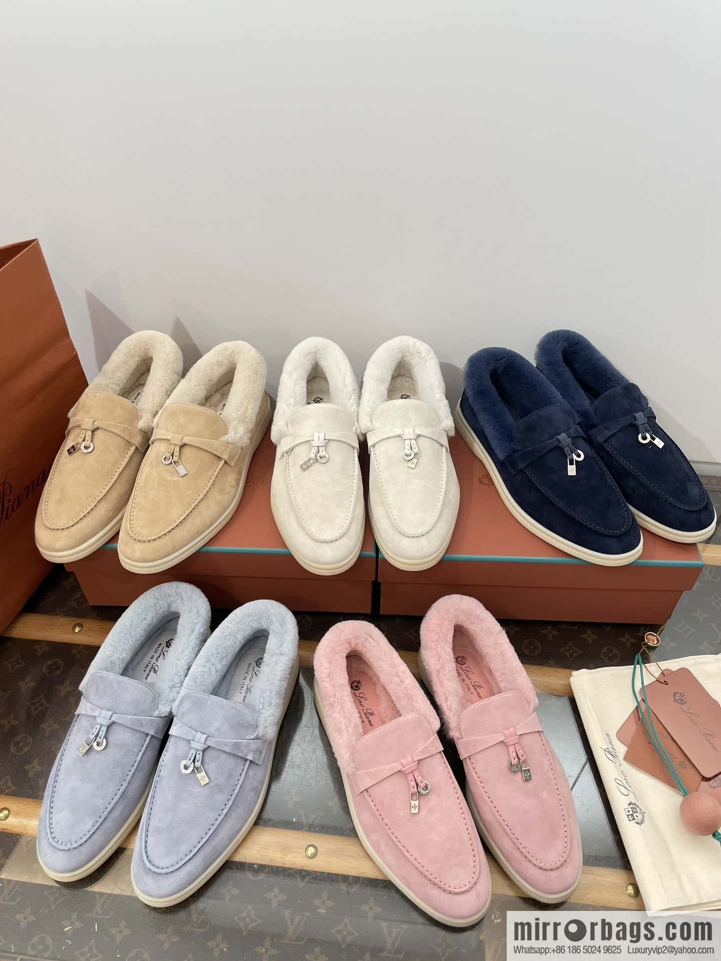 Loro Piana nutria fur fur shoes