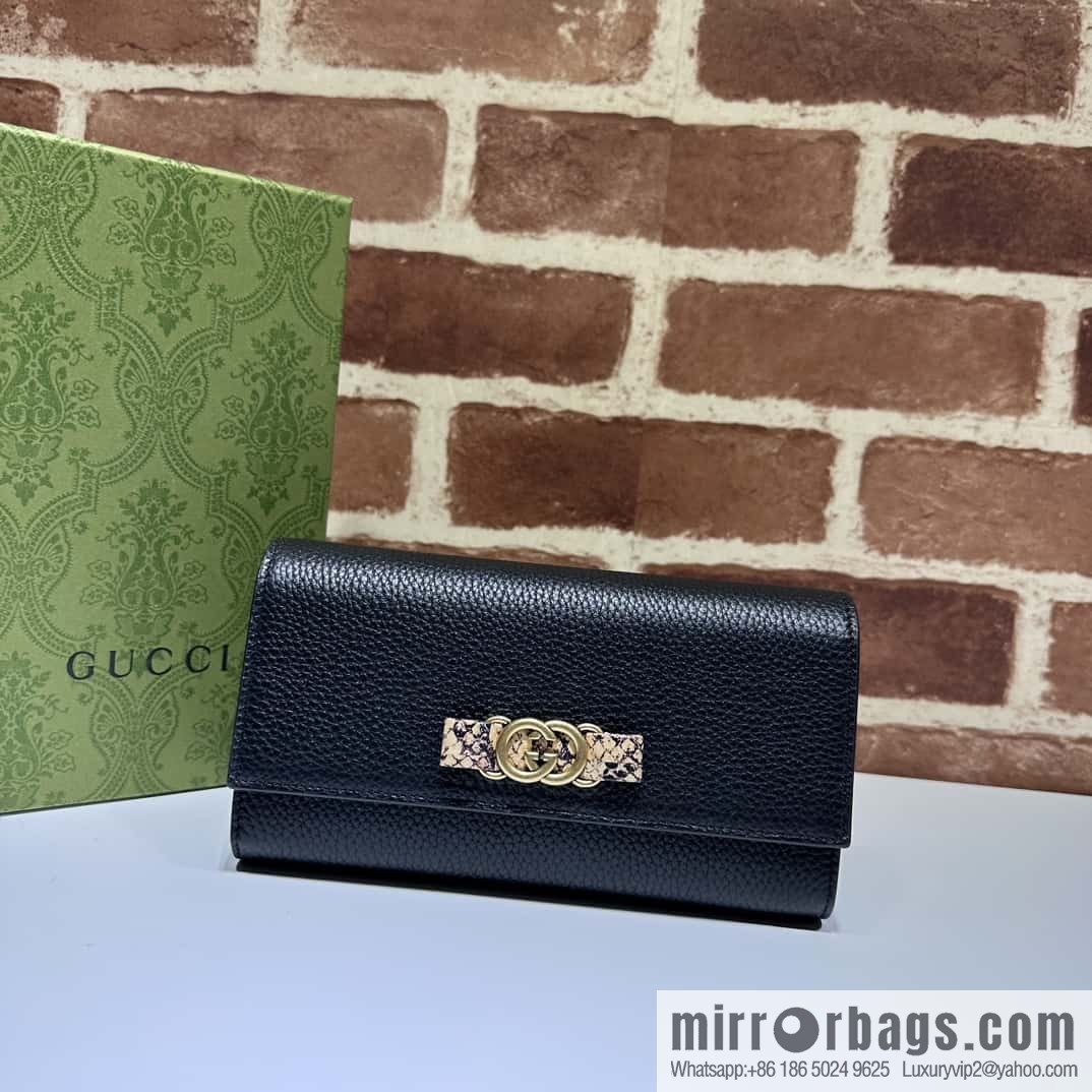 GUCCI Gucci 23 autumn and winter, women's wallet 750461 black