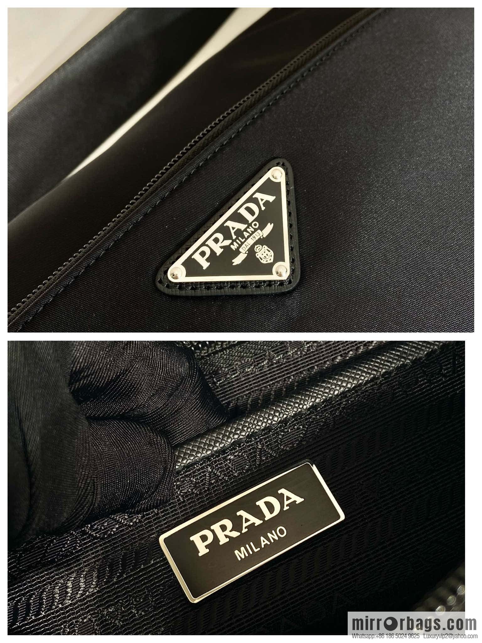 PRADA imported fabric shoulder bag 1BC421