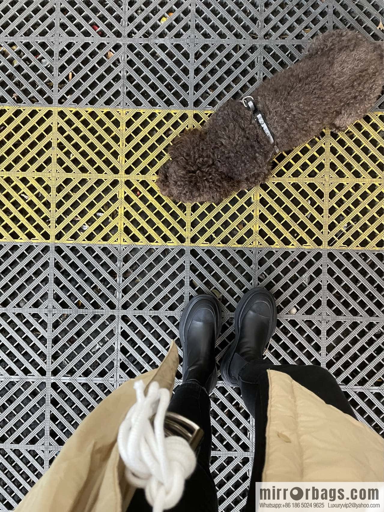 Alexander McQueen, platform black calfskin Chelsea booties